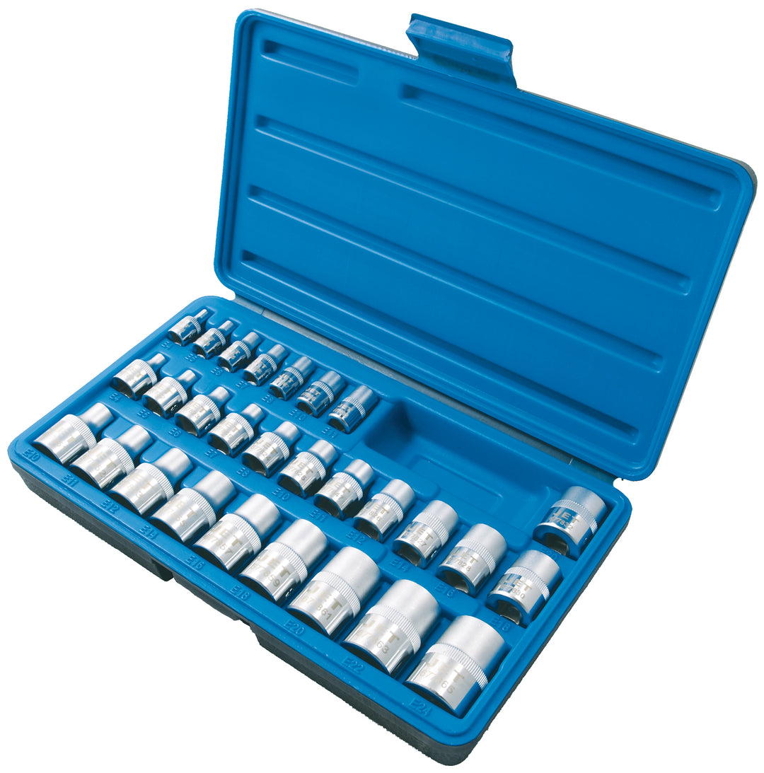 Socket Sets Jet SS328TS 28 Piece 1/4 Inch 3/8 Inch & 1/2 Inch Dr External Torx Socket Set