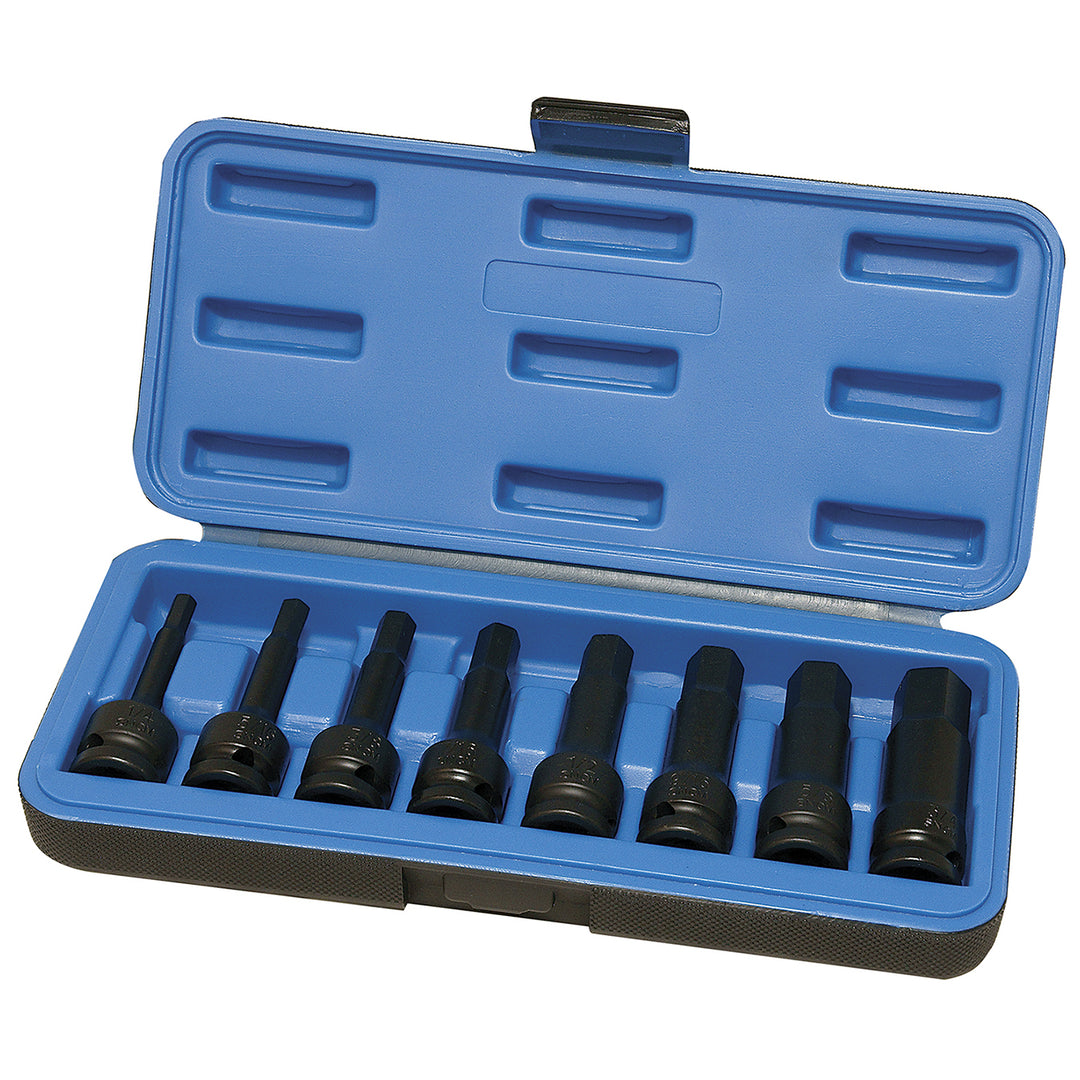 Socket Sets Jet PHB-1208M 8 Piece 1/2 Inch Dr Metric Hex Bit Impact Socket Set