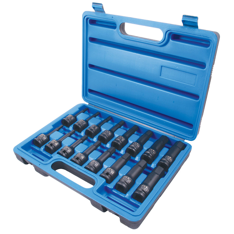Socket Sets Jet PHB-1216C 16 Piece 1/2 Inch Drive SAE/Metric Hex Bit Impact Socket Set