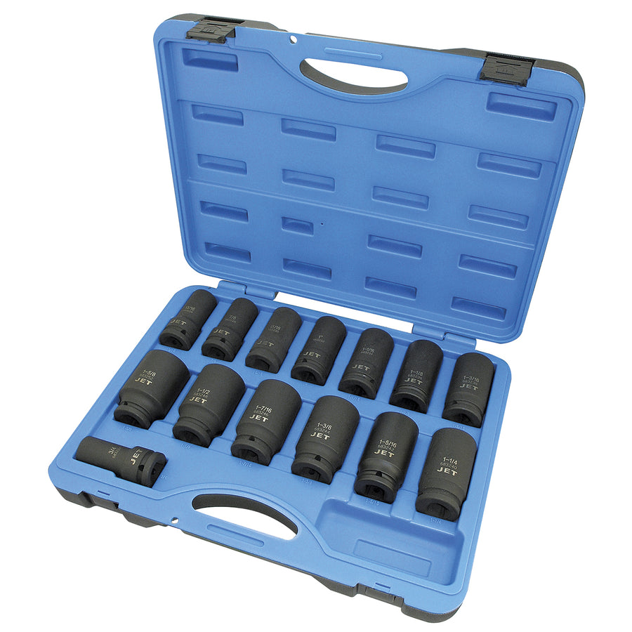 Socket Sets Jet PS1434D 14 Piece 3/4 Inch Drive Deep SAE Impact Socket Set (6 Point)
