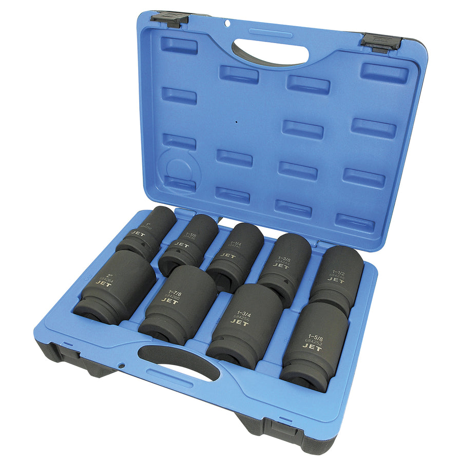 Socket Sets Jet PS901D 9 Piece 1 Inch Drive Deep SAE Impact Socket Set (6 Point)
