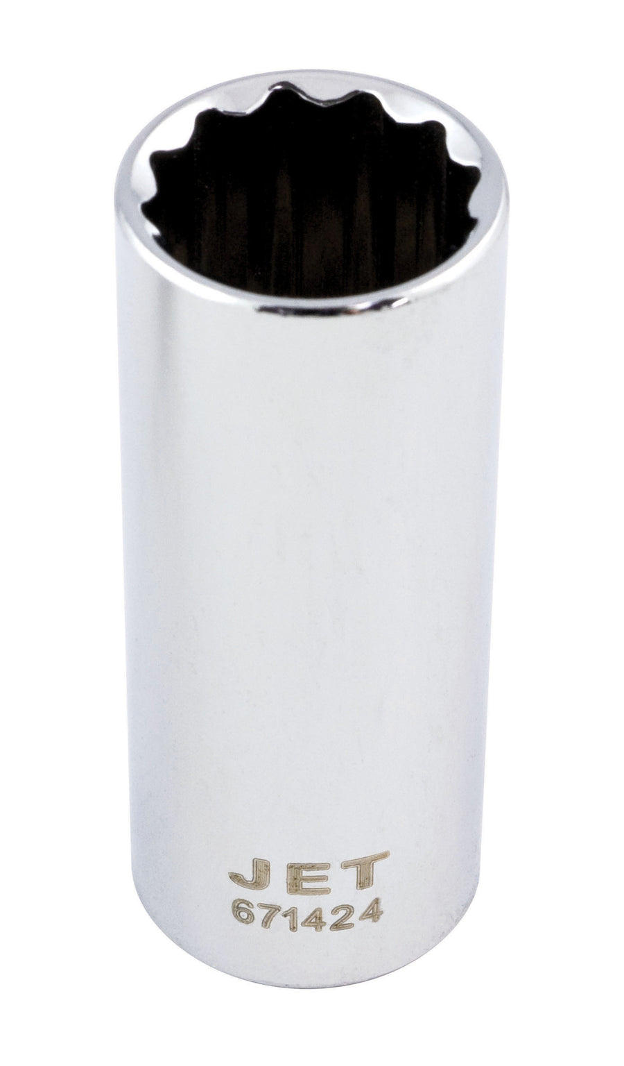 Deep Chrome Sockets Jet 671408 3/8 Inch Dr X 1/4 Inch Deep Chrome Socket 12 Point