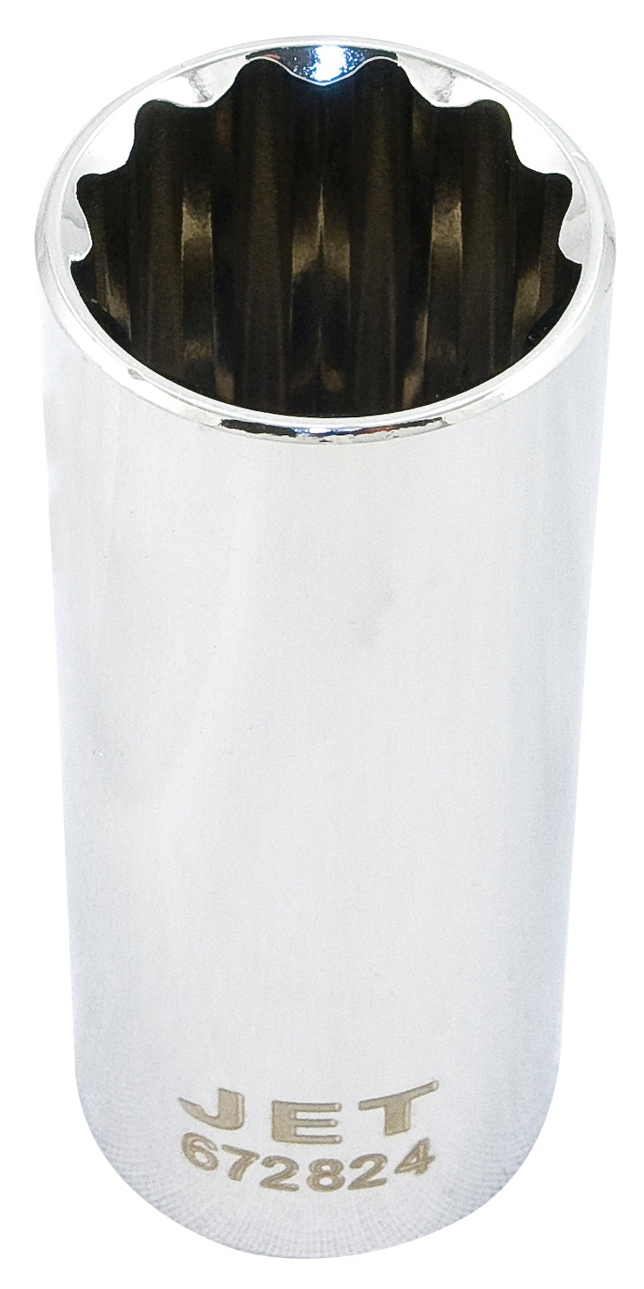 Deep Chrome Sockets Jet 672817 1/2 Inch Dr X 17 Mm Deep Chrome Socket 12 Point