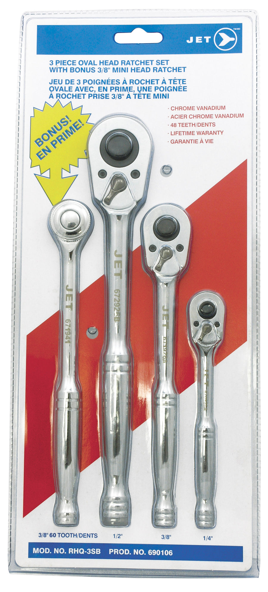 Ratcheting Wrench Sets Jet RHQ-3SB 3 Piece Ratchet Wrench Set