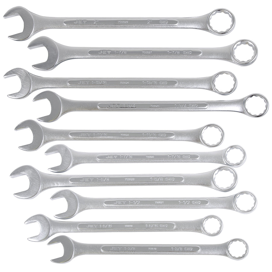 Combination Wrenches Jet JCW-10-2 10 Piece SAE Jumbo Raised Panel Combination Wrench Set