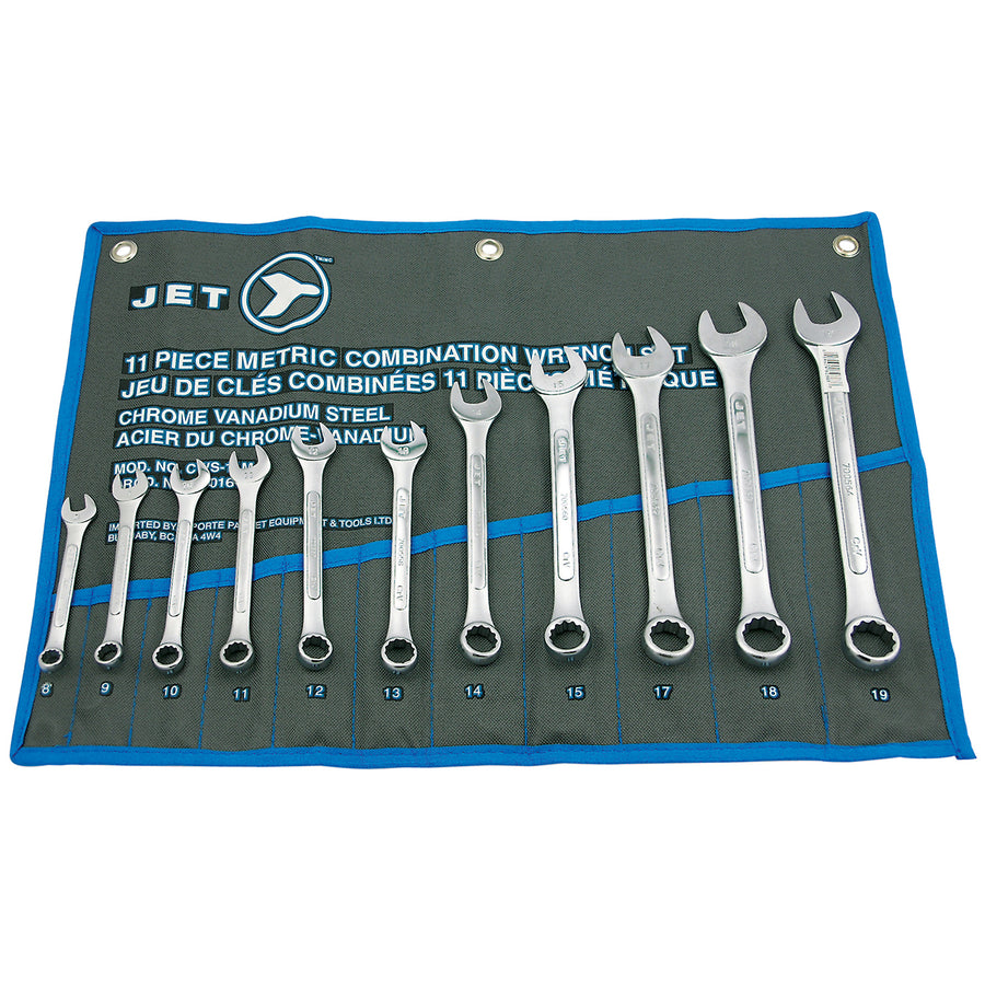Combination Wrenches Jet CWS-11M 11 Piece Metric Raised Panel Combination Wrench Set