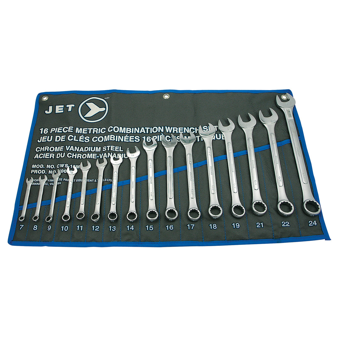Combination Wrenches Jet CWS-16M 16 Piece Metric Raised Panel Combination Wrench Set
