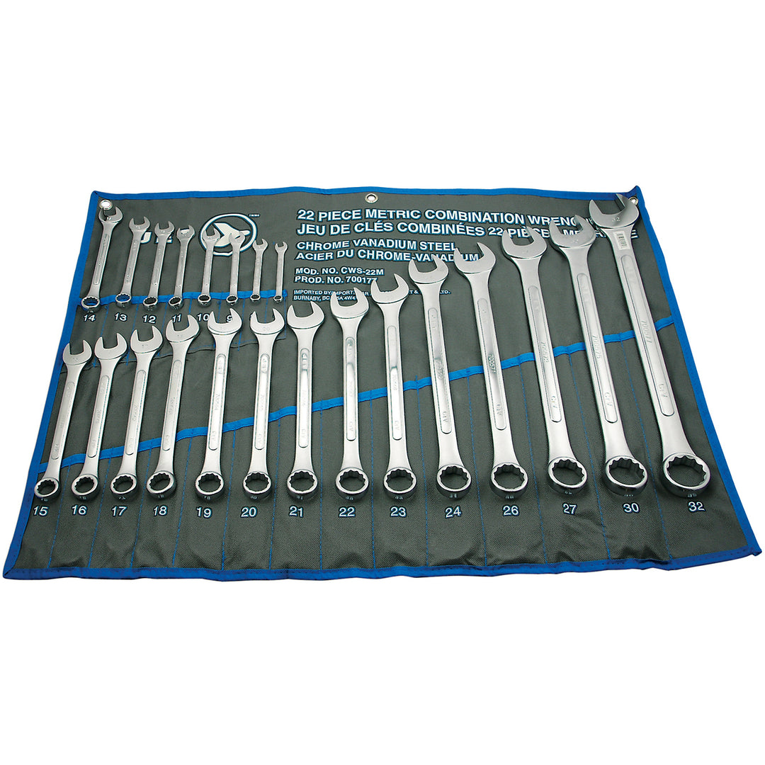 Combination Wrenches Jet CWS-22M 22 Piece Metric Raised Panel Combination Wrench Set