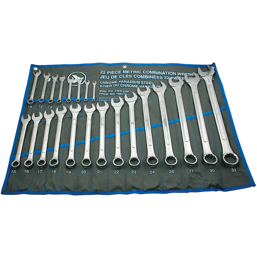 Combination Wrenches Jet CWS-22M 22 Piece Metric Raised Panel Combination Wrench Set