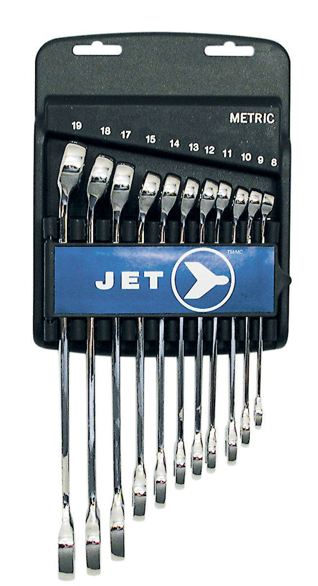 Combination Wrenches Jet LCWS-11M 11 Piece Long Metric Fully Polished Combination Wrench Set