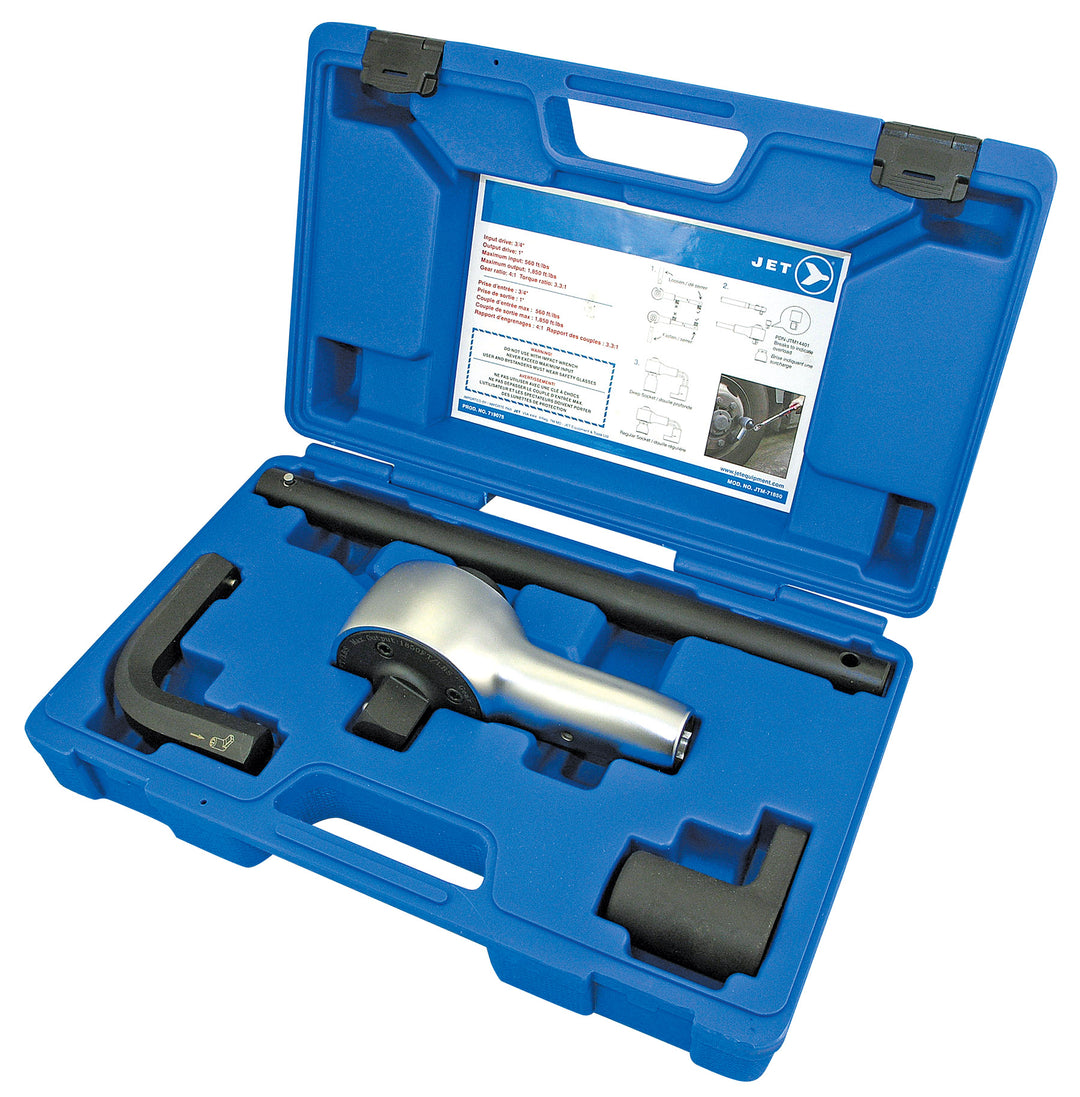 Torque Drive Screwdrivers Jet JTM-71850 3/4 Inch Dr 1850 Ft/Lbs Torque Multiplier Kit