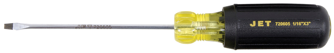 Cushion Grip Screwdrivers Jet JKMS-116 1/16 Inch X 3 Inch Slot Mini Cushion Grip Screwdriver