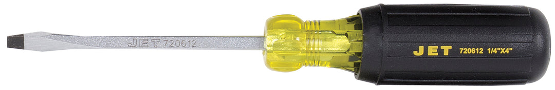 Cushion Grip Screwdrivers Jet JKSS-4 1/4 Inch X 4 Inch Slot Square Shank Cushion Grip Screwdriver