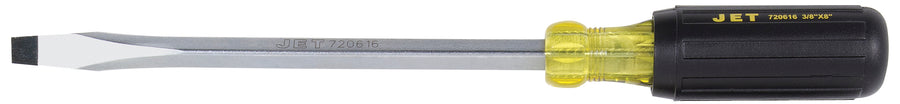 Cushion Grip Screwdrivers Jet JKSS-8 3/8 Inch x 8 Inch Slot Square Shank Cushion Grip Screwdriver