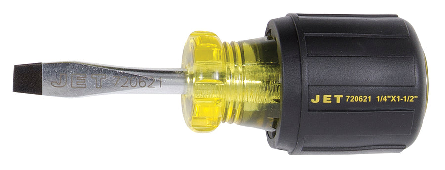 Cushion Grip Screwdrivers Jet JKSS-2RS 1/4 Inch X 1-1/2 Inch Slot Round Shank Cushion Grip Screwdriver