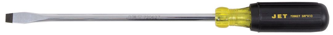 Cushion Grip Screwdrivers Jet JKSS-10R 3/8 Inch X 10 Inch Slot Round Shank Cushion Grip Screwdriver