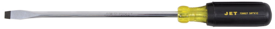 Cushion Grip Screwdrivers Jet JKSS-10R 3/8 Inch X 10 Inch Slot Round Shank Cushion Grip Screwdriver