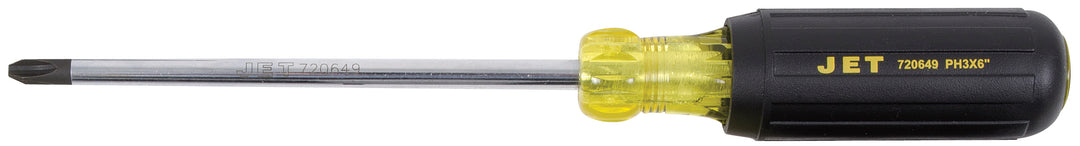 Phillips Screwdrivers Jet JKSP-3 #3 x 6 Phillips Cushion Grip Screwdriver