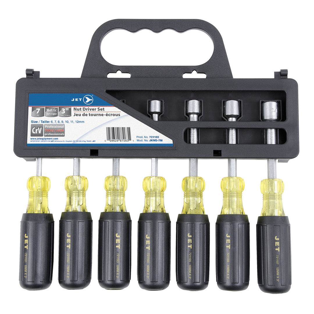 Cushion Grip Nutdrivers Jet JKND-7M 7 Piece Metric Cushion Grip Nutdriver Set