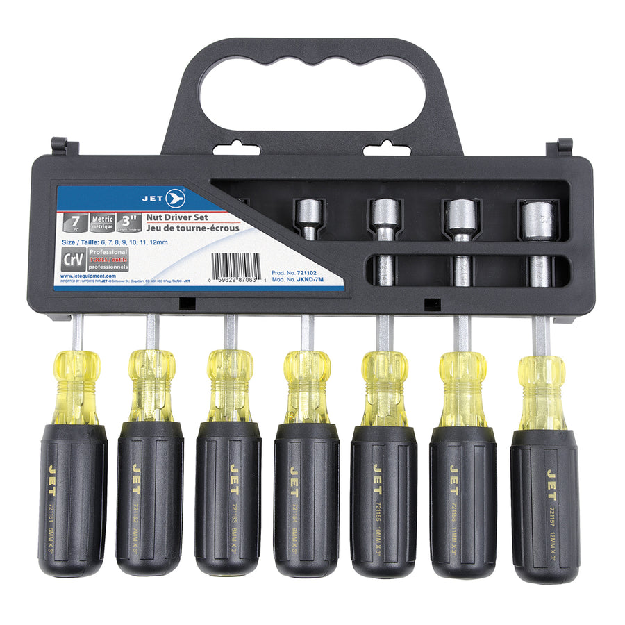 Cushion Grip Nutdrivers Jet JKND-7M 7 Piece Metric Cushion Grip Nutdriver Set