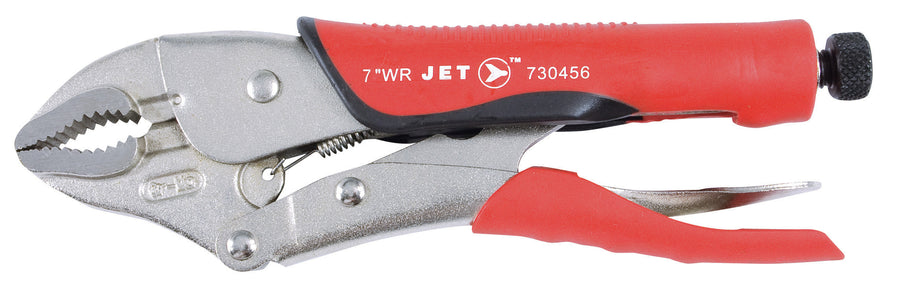 Locking Pliers Jet J7WRG 7 Inch Curved Jaw Locking Pliers With Cutter Cushion Grip