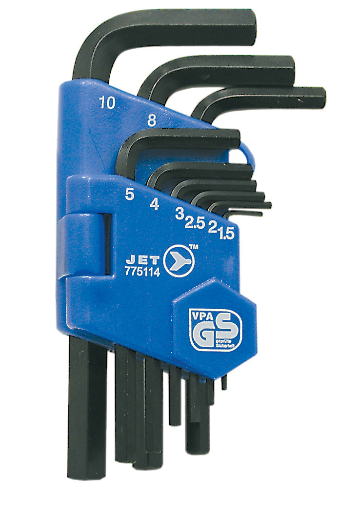 Short Arm Hex Keys Jet JHK-9M 9 Piece Metric Short Arm Hex Key Set