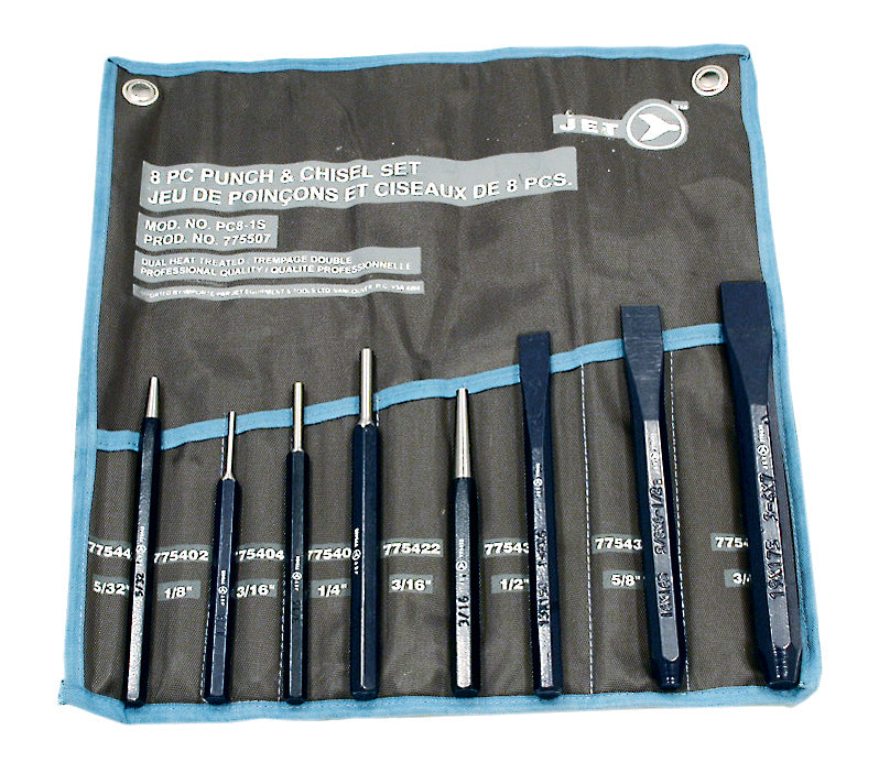 Punch & Chisels Jet PC8-1S 8 Piece Punch & Chisel Set