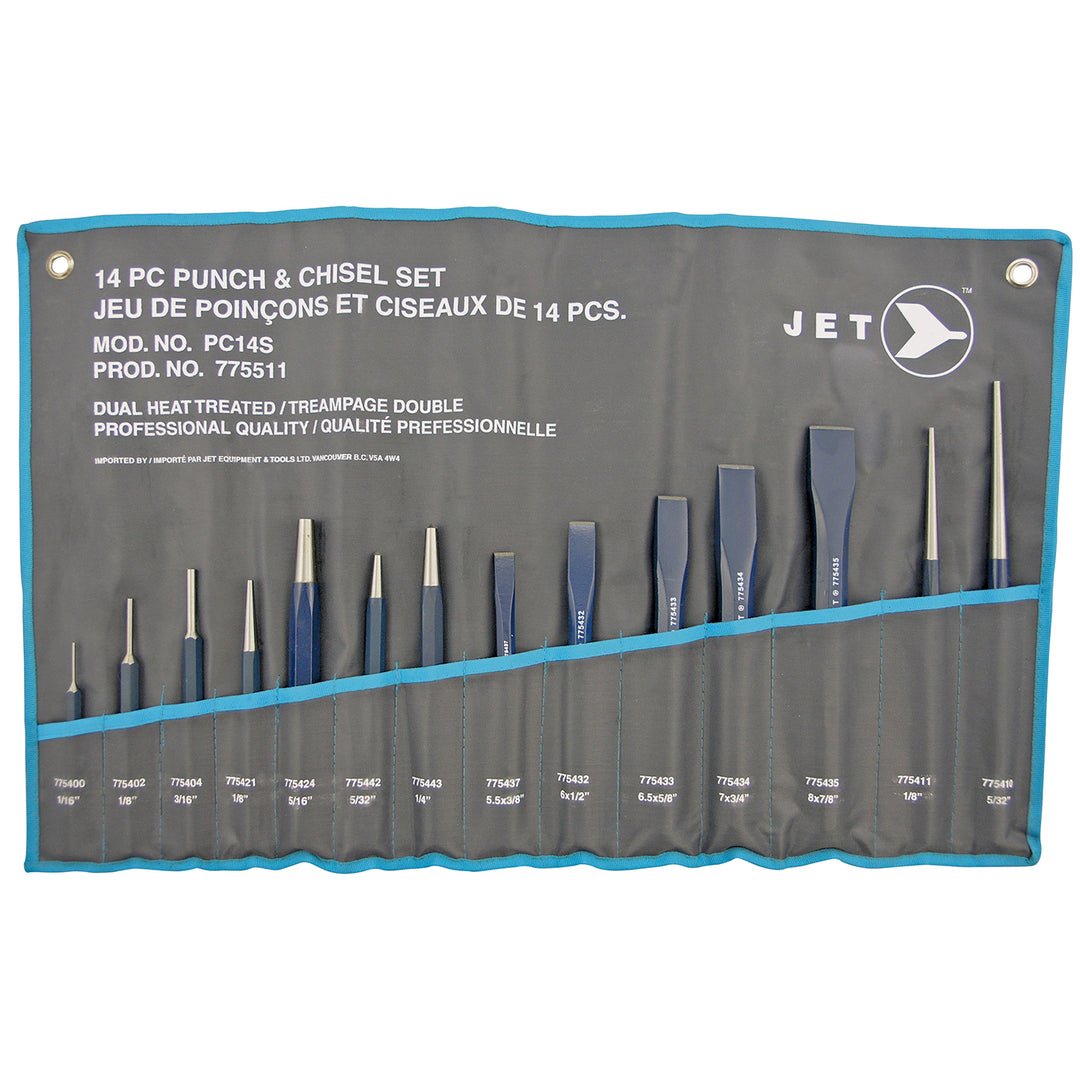 Chisels Jet PC14S 14 Piece Punch & Chisel Set
