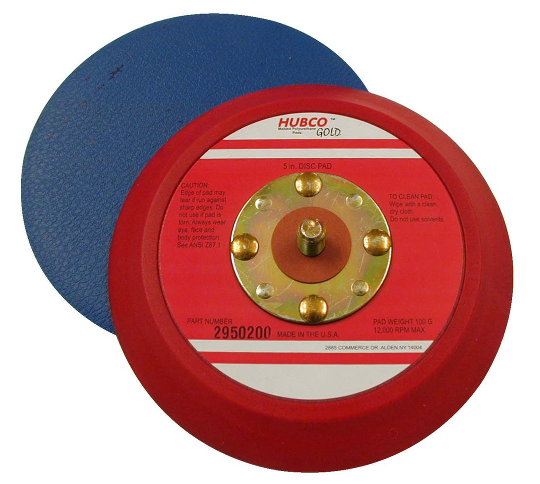 Hubco 2950200 5 Inch X No Hole Tapered Edge Red Backup Pad