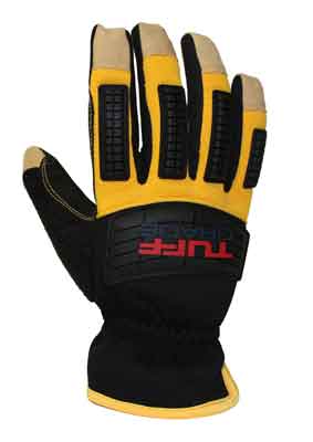 Work Gloves Tuff Grade TGG-517-L Large Black Deerskin Full Palm Lined Gloves