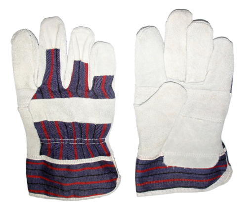 Fitters Gloves Tuff Grade TGG-416-L Split Leather Fitter's Gloves Patch Palm Large