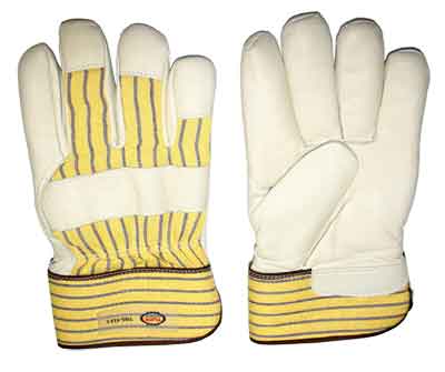 Fitters Gloves Tuff Grade TGG-412-XL Grain Leather Fitter's Boa Lined Gloves Xl