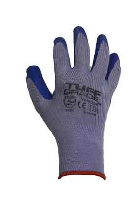 Work Gloves Tuff Grade TGG-220-10 10 Gauge Poly Cotton Shell Latex Palm