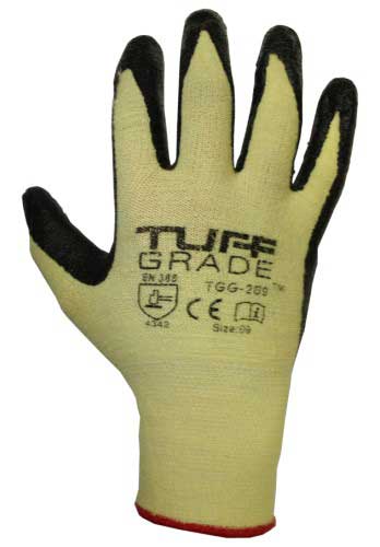 Work Gloves Tuff Grade TGG-209-08 13 Gauge Kevlar Shell Black Nitrile Palm
