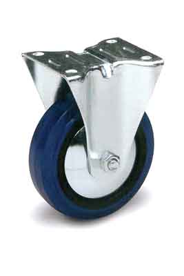 Casters Tuff Grade V30160F-IR/BR Caster 6 Inch Rigid Blue Rubber 700Lb Cap
