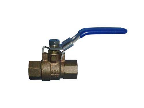 Valves Tuff Grade TG-BBVT-1-L/O 1 Inch Brass Ball Shut-Off Valve Full Port Threaded With Locking Handle