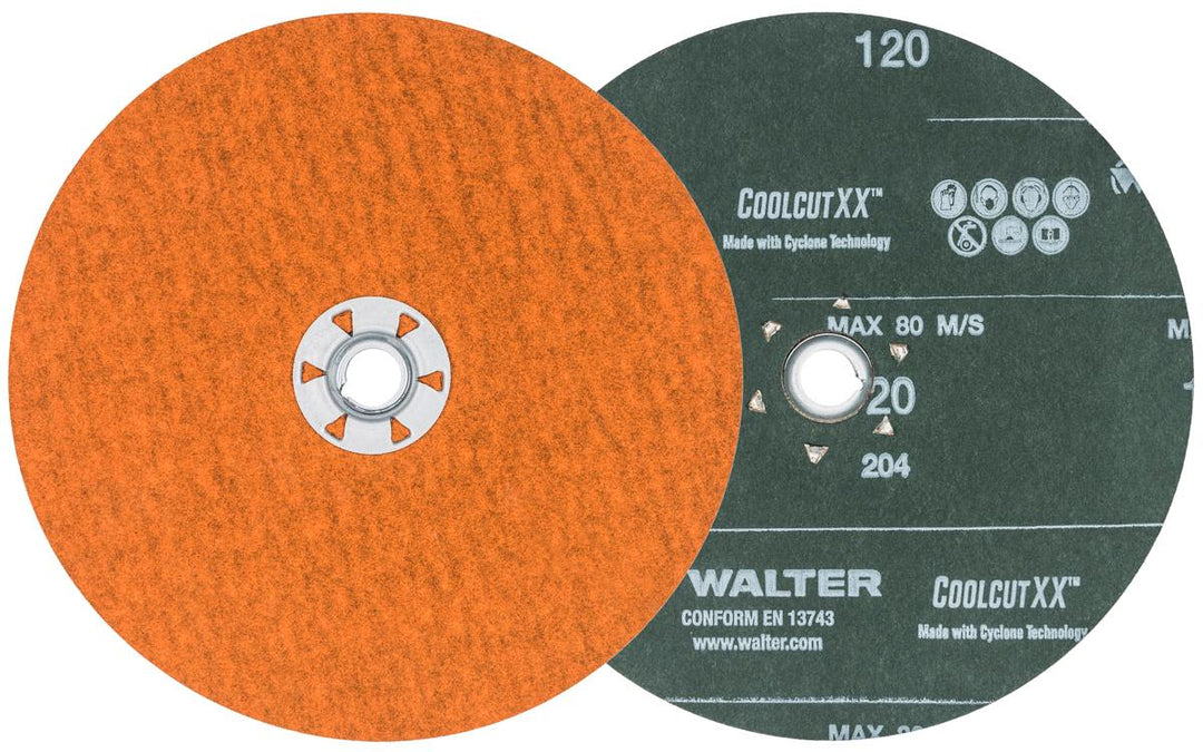 Quickchange Discs Walter 15X732 7 Inch 120 Grit Aluminum Oxide Quickchange Fibre Disc