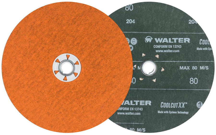 Quickchange Discs Walter 15X728 7 Inch 80 Grit Aluminum Oxide Quickchange Fibre Disc
