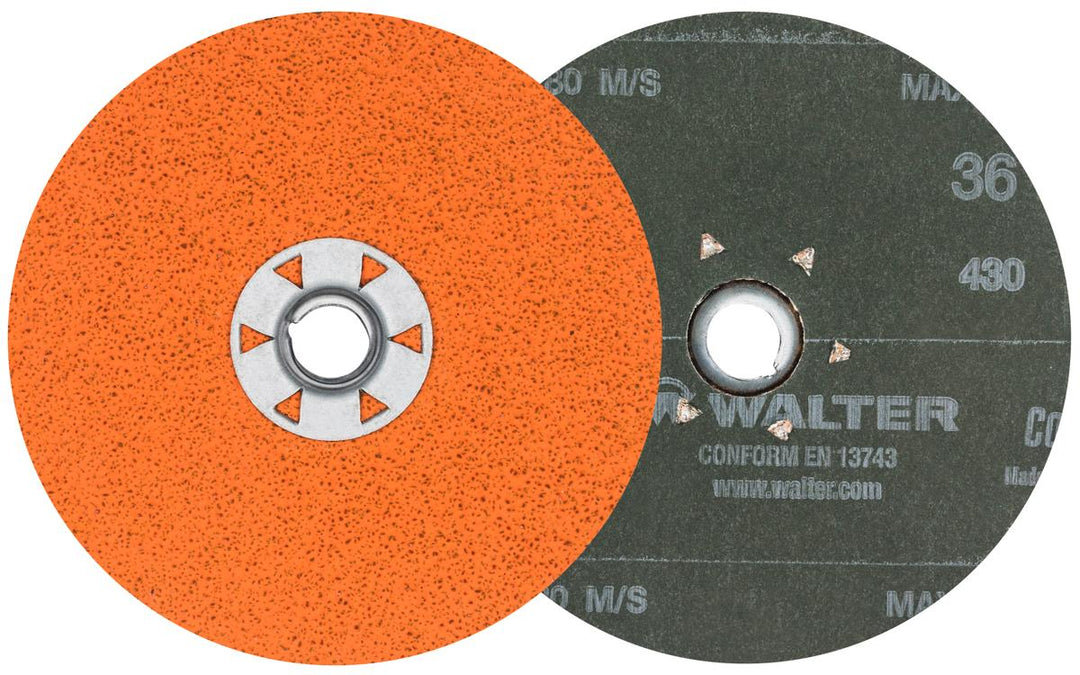 Quickchange Discs Walter 15X523 5 Inch 36 Grit Aluminum Oxide Quickchange Fibre Disc