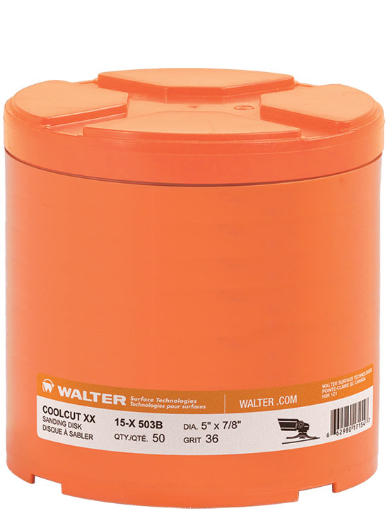 Fibre Discs Walter 15X506B 5 Inch Diameter x 7/8 Inch Arbor 60 Grit Aluminum Oxide Coolcut Fibre Disc