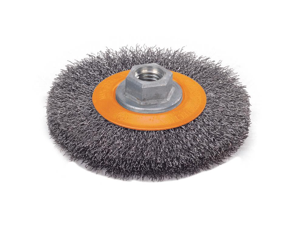 Crimped Wire Wheel Brushes Walter 13J604 Steel Crimped wire wheel brush (6 Inch x 5/8 Inch)
