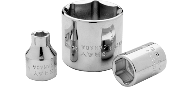 Gray MT9H SOCKET 9MM X 3/8 DR 6 PT REG