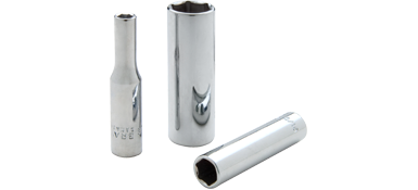 Gray VL14 7/16 X 1/4 DRIVE 6 POINT, DEEP LENGTH, CHROME FINISH SOCKET GRAY TOOLS VL14