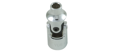 Gray VU10 5/16 X 1/4 DRIVE 12 POINT, STANDARD LENGTH, UNIVERSAL JOINT SOCKET, CHROME FINISH GRAY TOOLS VU10