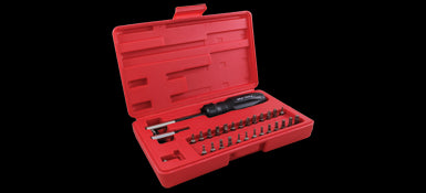 Gray 86029 32 PIECE GEARLESS SCREWDRIVER SET, IN PLASTIC STORAGE CASE GRAY TOOLS 86029