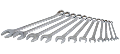 Gray TU12SH 12 PIECE 6 POINT SAE, MIRROR CHROME, COMBINATION WRENCH SET, 1/4 - 15/16 GRAY TOOLS TU12SH