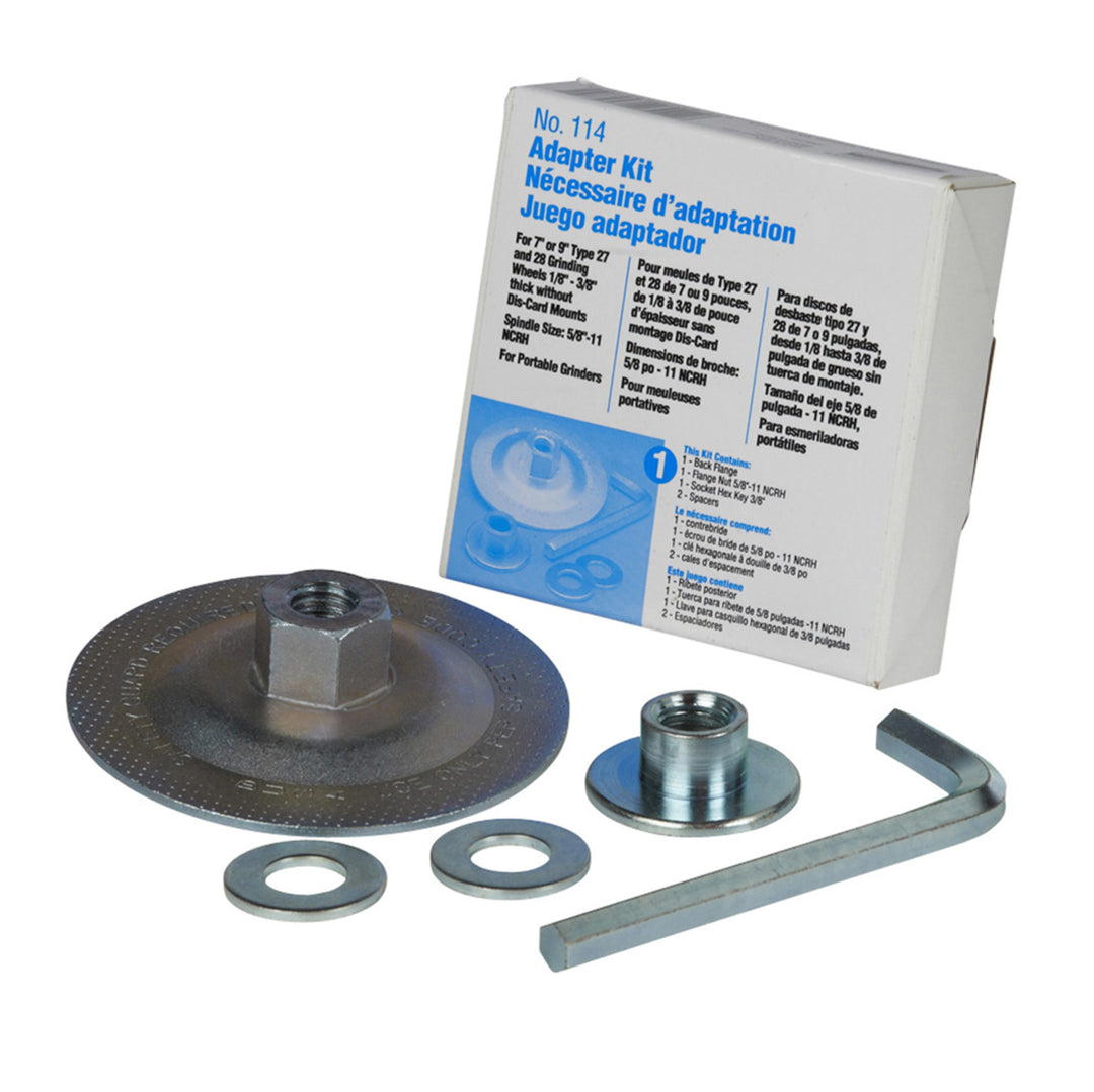 Adapters Norton 89275 Metal Adapter Kit For Depressed Center Wheels Adapter Kit