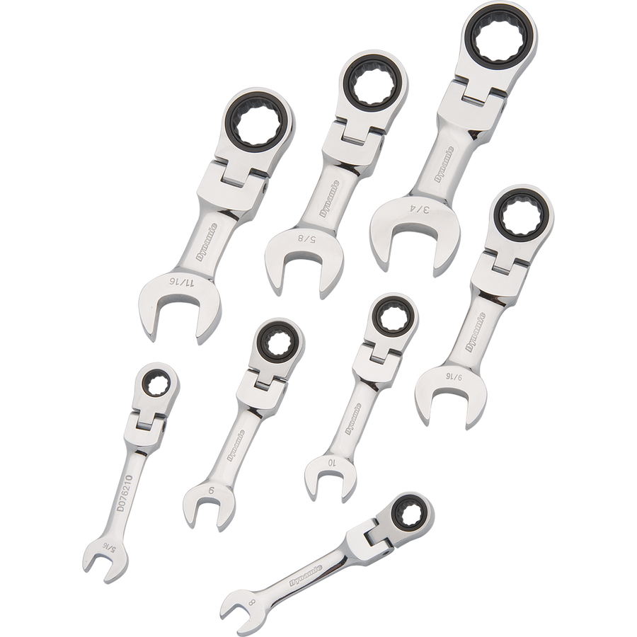 Dynamic D076607 8 PC SAE STBY REV COMB GEAR WRENCH DYNAMIC D076607