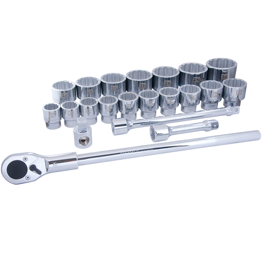 Dynamic D027001 1 DR 21 PC CHROME SOCKET SET DYNAMIC D027001