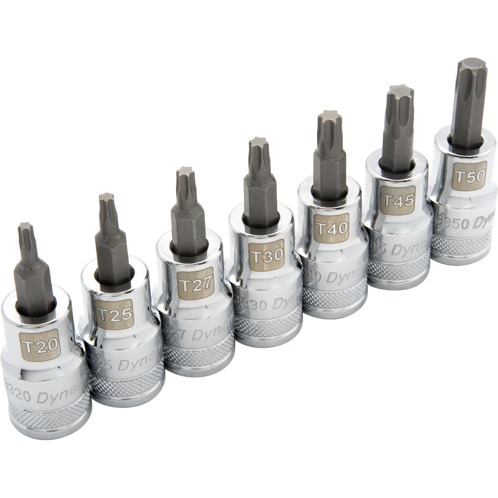 Dynamic D018016 1/2 D 7 PC STANDARD TORX SOCKET DYNAMIC D018016